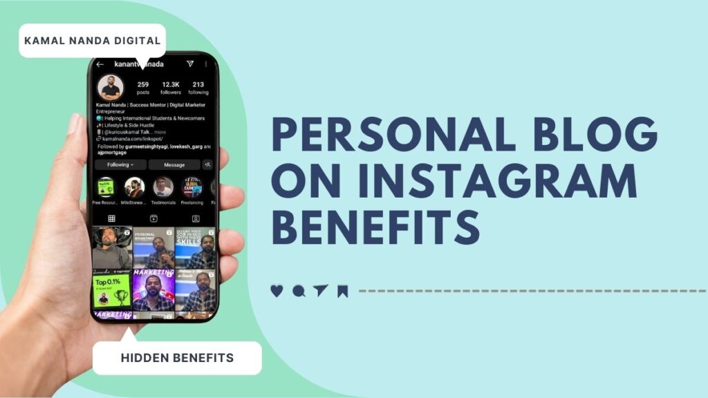 personal blog on Instagram Benefits